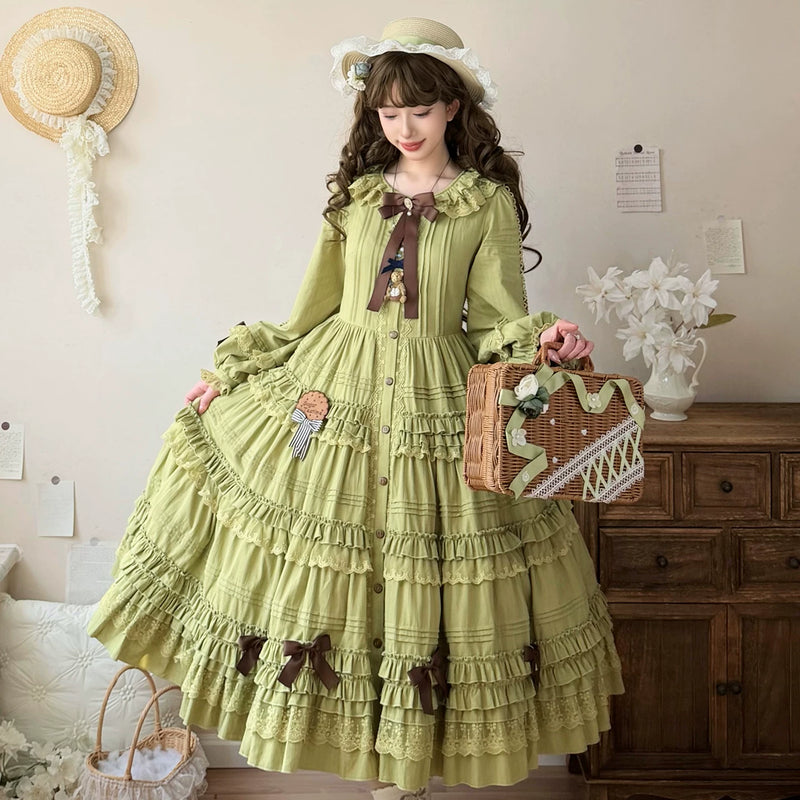 Carol Goddess - Tasha's Garden OP - Olive green classic Lolita