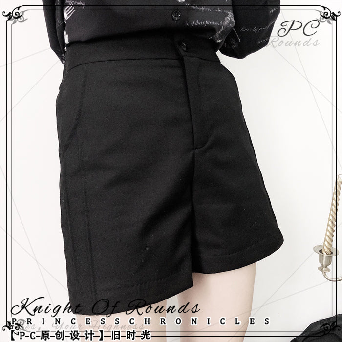 Princess Chronicles - Casual Ouji Lolita Black Shorts - Pocketed Other Surprise