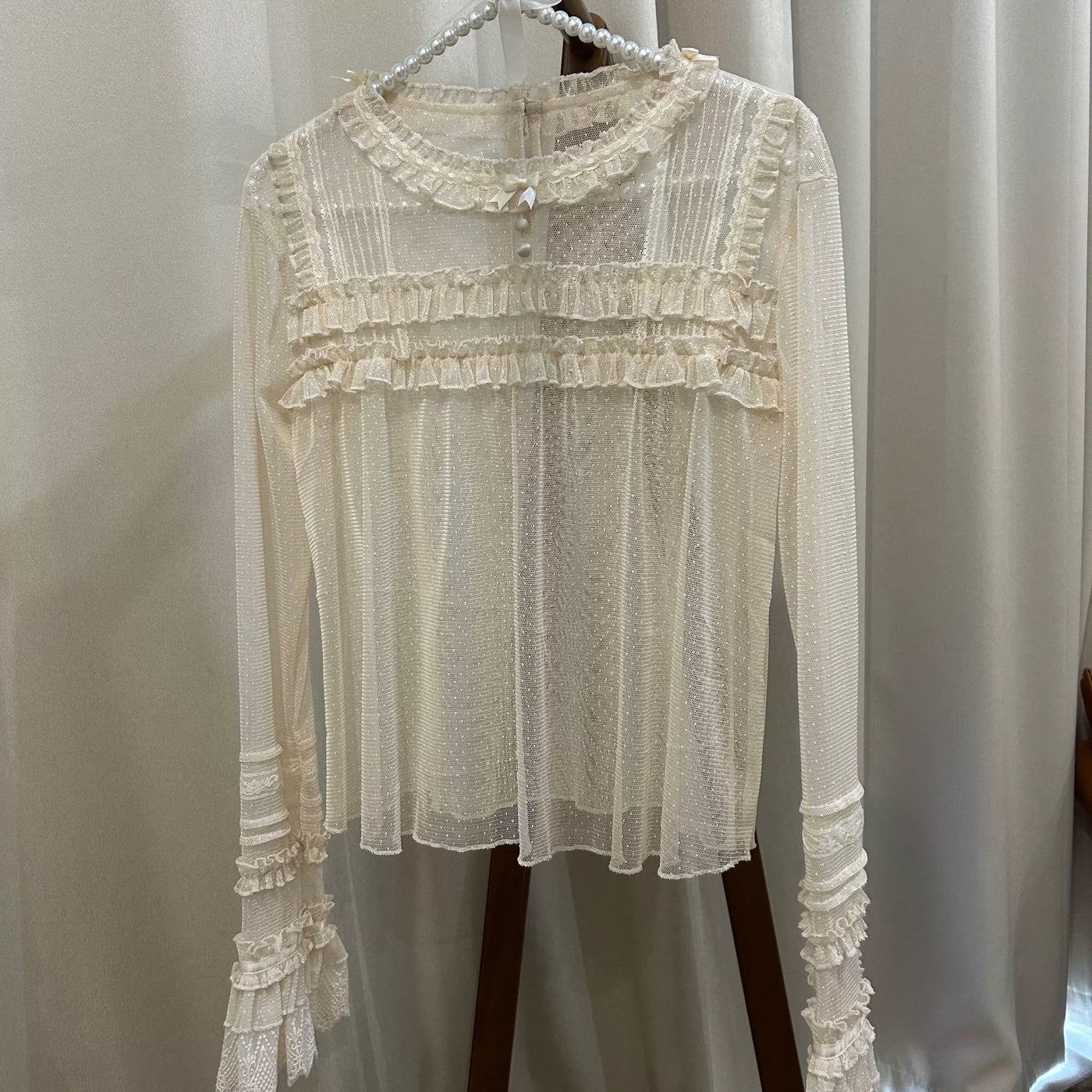 Sweetheart Dream Machine - Glass Candy Paper - Sheer inner top with ruffle trim and short- or long-sleeve options
