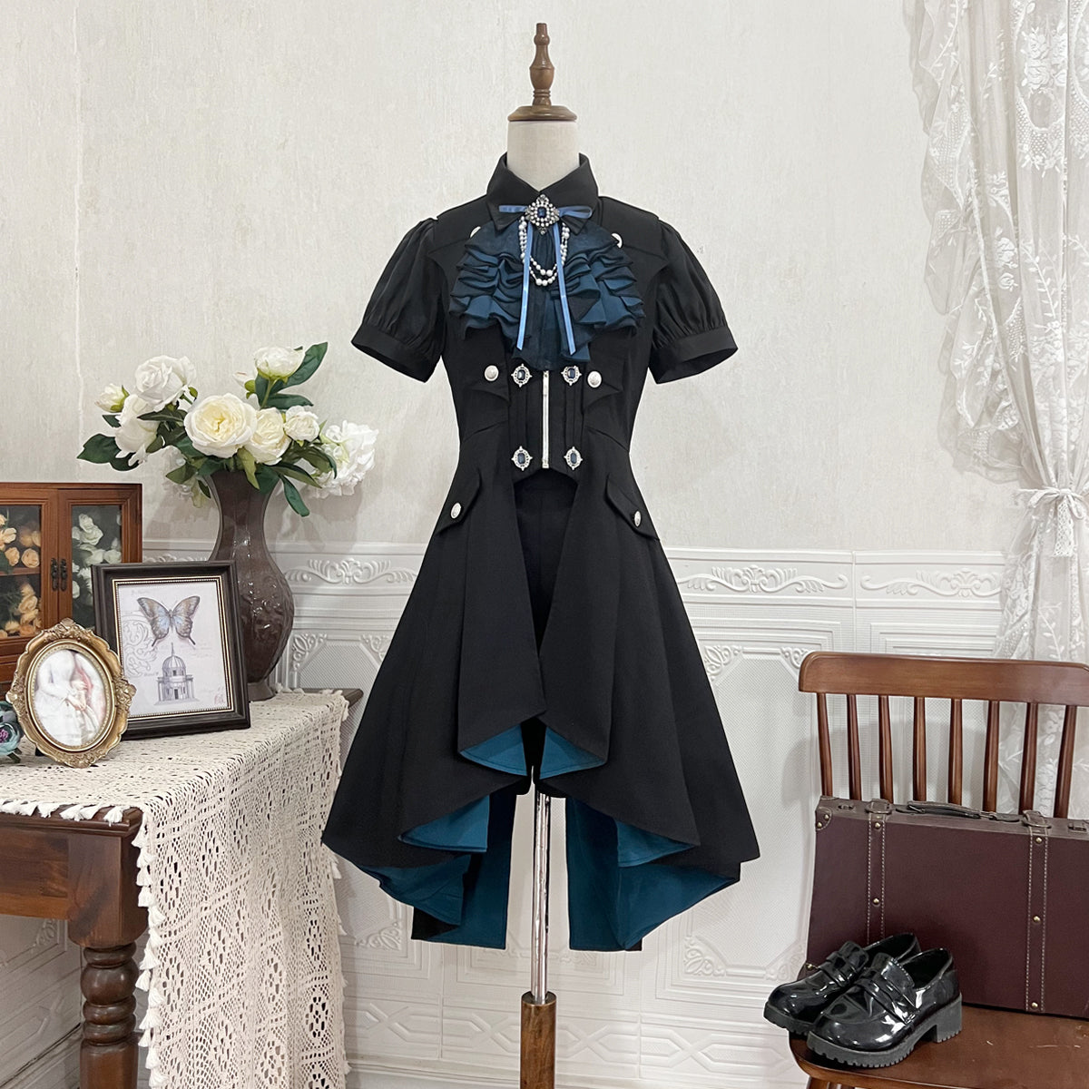 Designer's Gift - Mystique Melody - Ouji Lolita Irregular Shirt and Long Vest Set