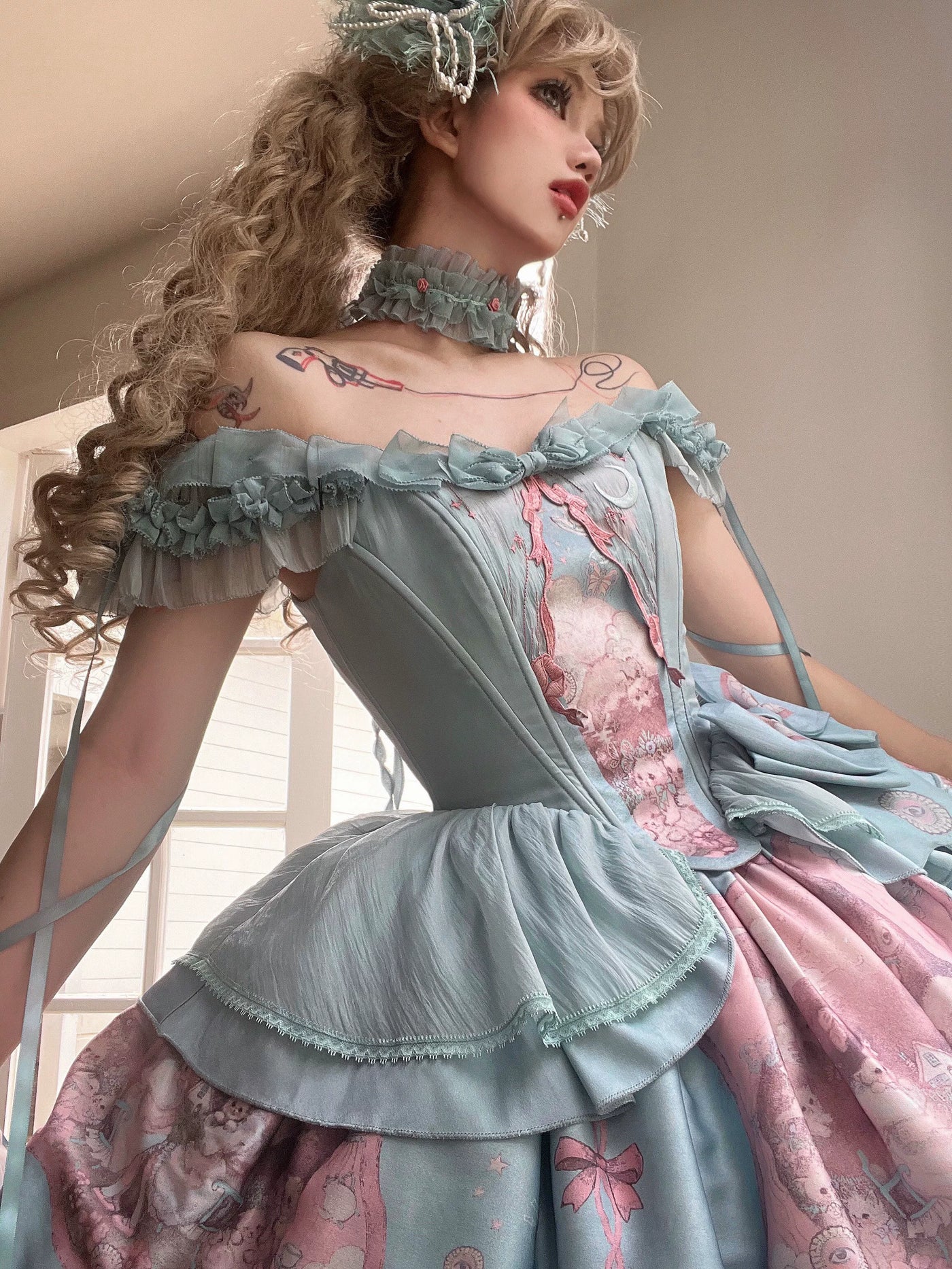 tonight - Lost Dreamland - Dreamcore Ballet Separates with Asymmetrical Vest and Skirt Options