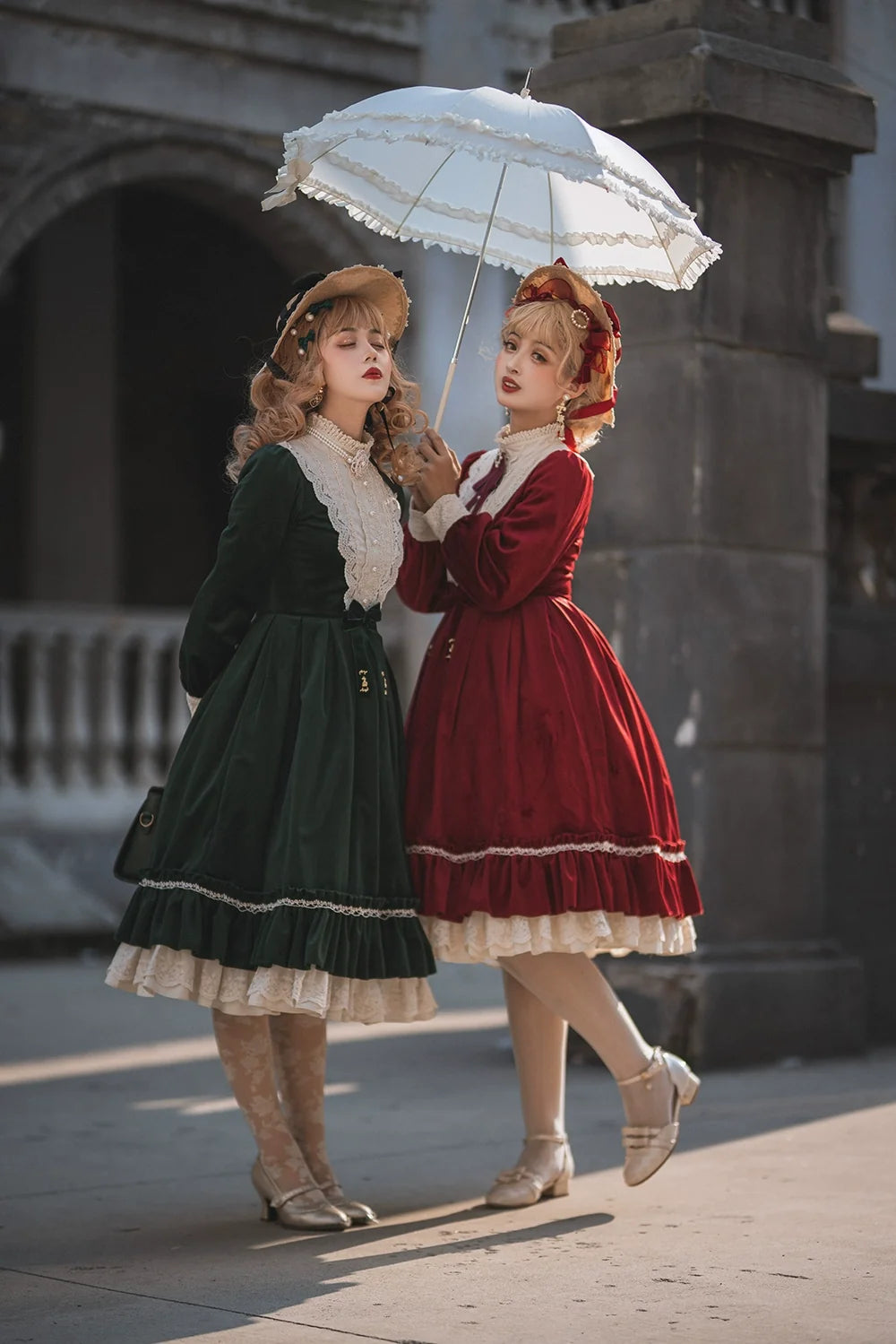 Miss Point - Customized Lolita Dress Vintage - Elegant Velvet OP Dress OP Dress