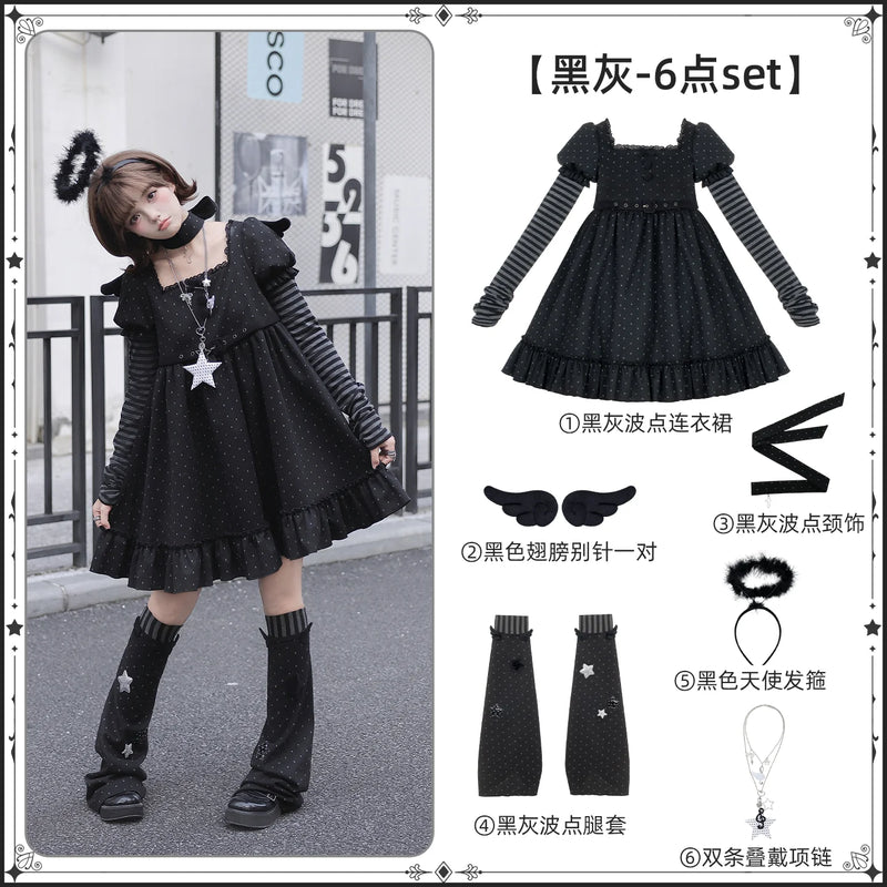 With PUJI - YUME - Sweet Lolita OP Dress, Print detail view 8