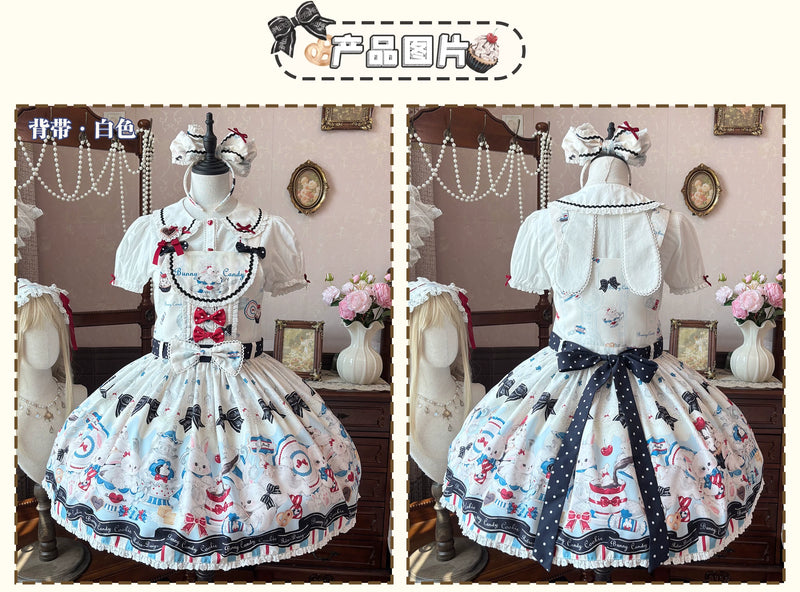 TwilightCrush - Mystery Rabbit Tea Party - Alice OP / JSK Lolita Dress - detail view 6