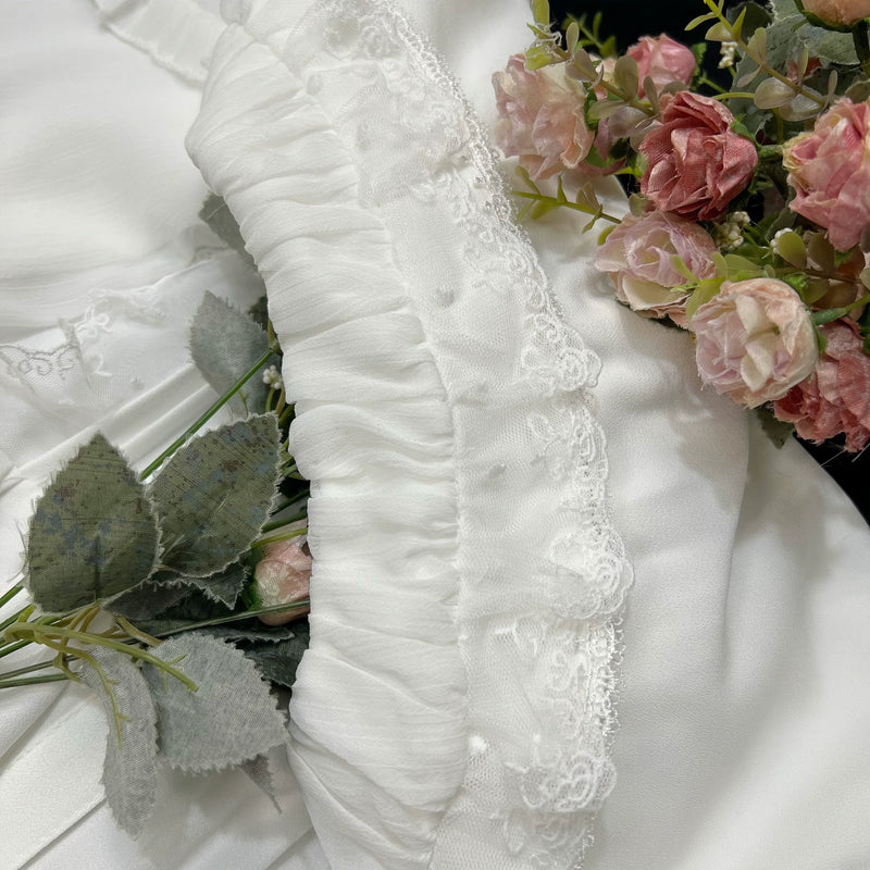 DMFS Lolita - Double-Layered Puff Sleeves - Sweet Lolita Blouse with a ruffled Peter Pan collar - product detail 7