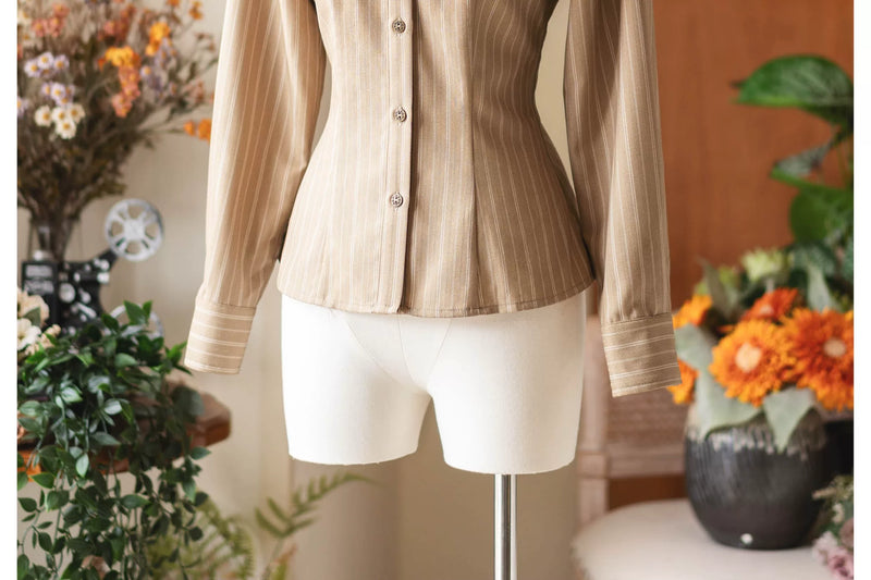Forest Wardrobe - Forest Tribute - Bow-Tie Striped Blouse - 7