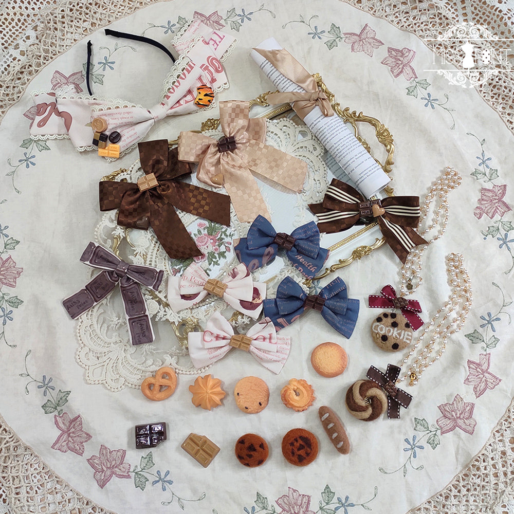 Miss Point - Chocolate Daily Lolita Bow KC Brooch - Brooch