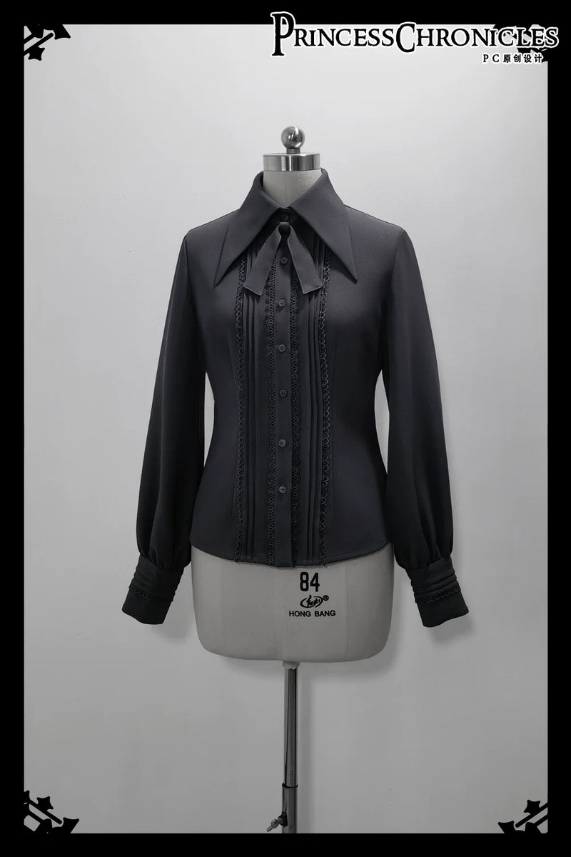 Princess Chronicles - Black Dragon - Gothic Lolita Shirt Retro Elegant Blouse Multicolors