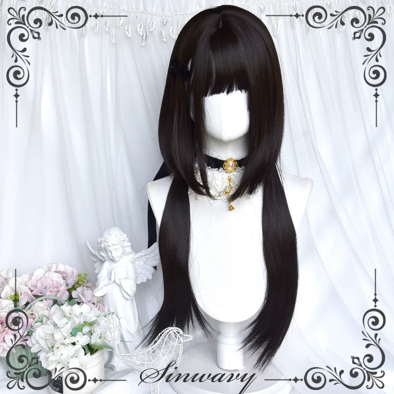 Black-brown straight jellyfish wig - view 6
