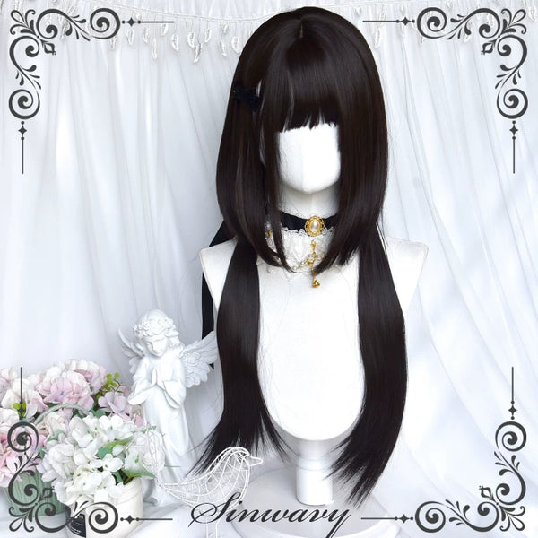 Black-brown straight jellyfish wig - view 1