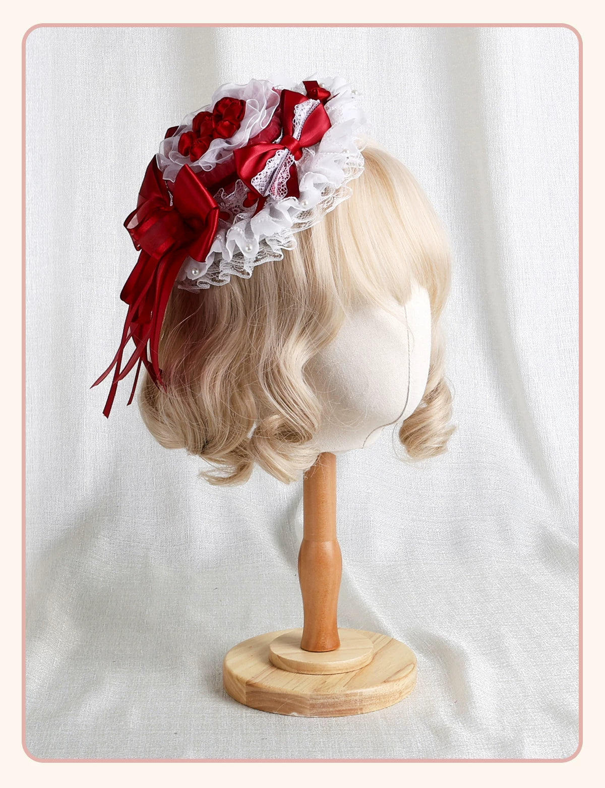 Stardust Rose - Rose Bow Collection - Headwear with red rose motifs