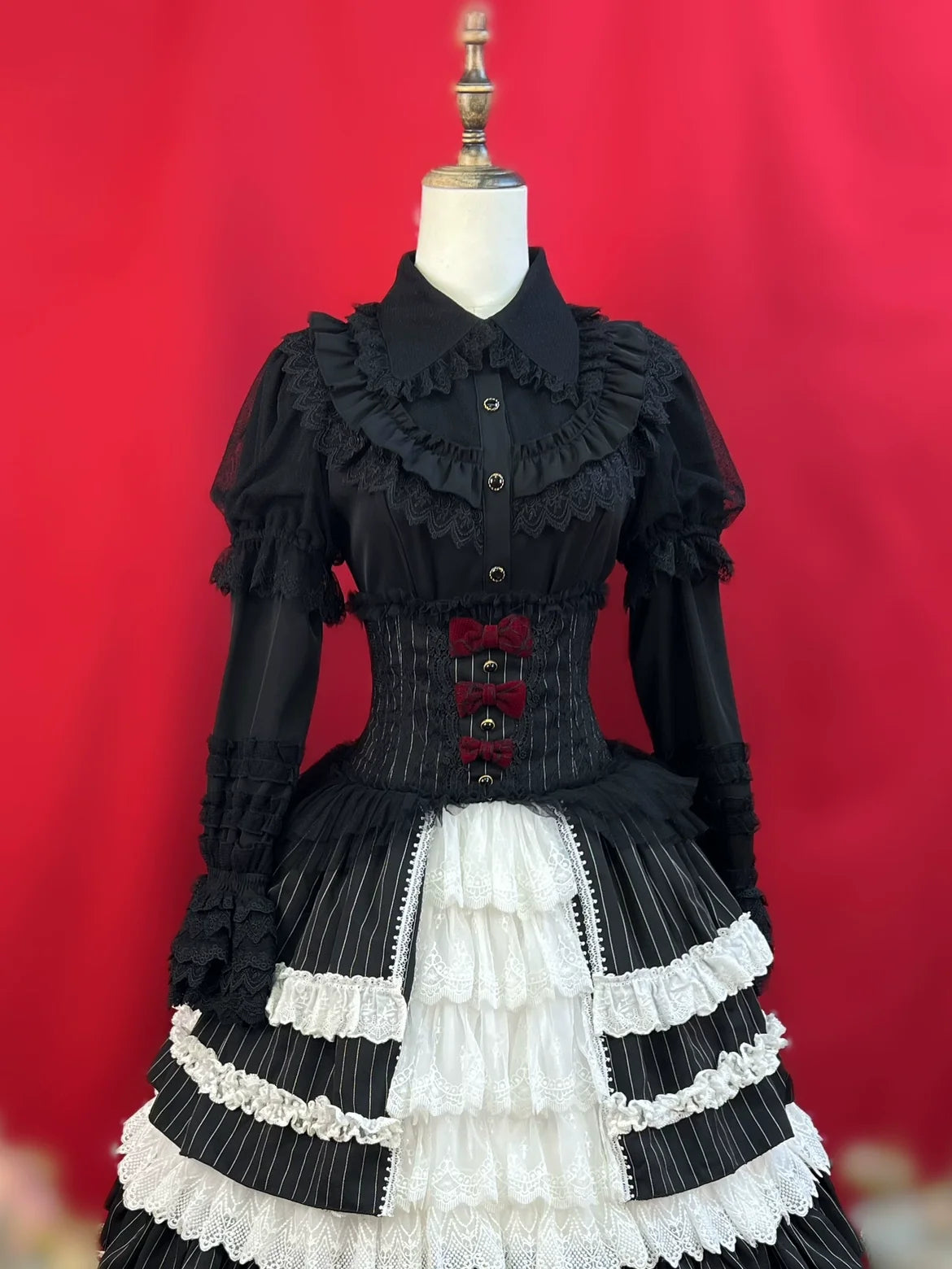 DMFS Lolita - Sweet Lolita Shirt Peter Pan Collar - Blouse Detachable Sleeves Innerwear