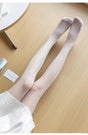0D thin pure white stockings / One Size