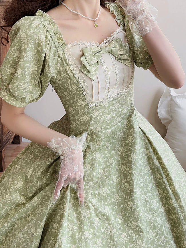 Forest Song - Pastoral Poem - Floral Panelled OP Dress - detail view 3