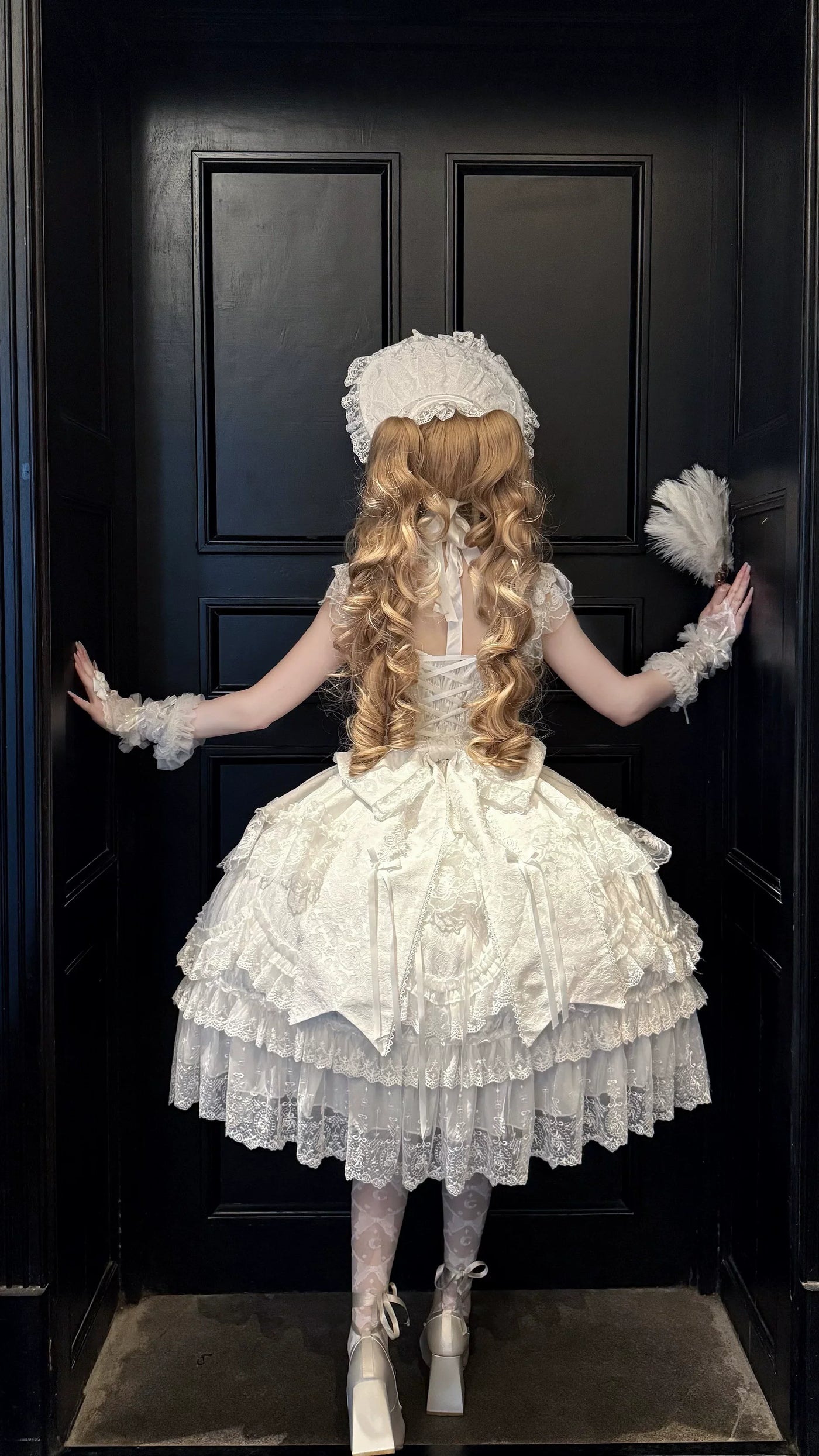 Sugar Girl - Eternal Floral Whisper - Sweet Lolita Tiered JSK Dress with Lace