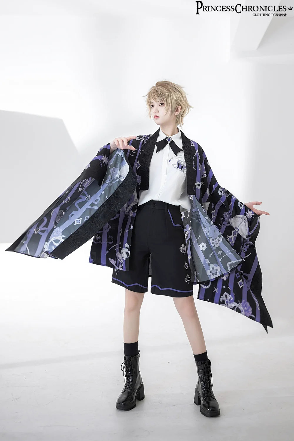 Summer Sunscreen Loose Vintage Printed Haori Outerwear S Coat Only