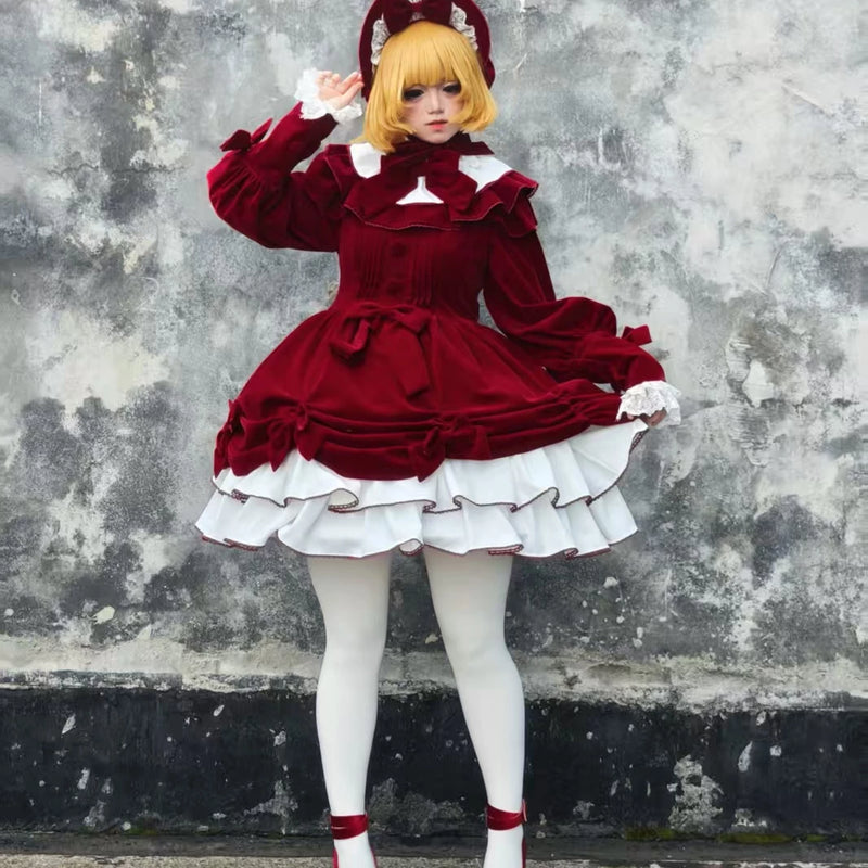 Velvet Doll Tiered Lolita Dress — additional product view
