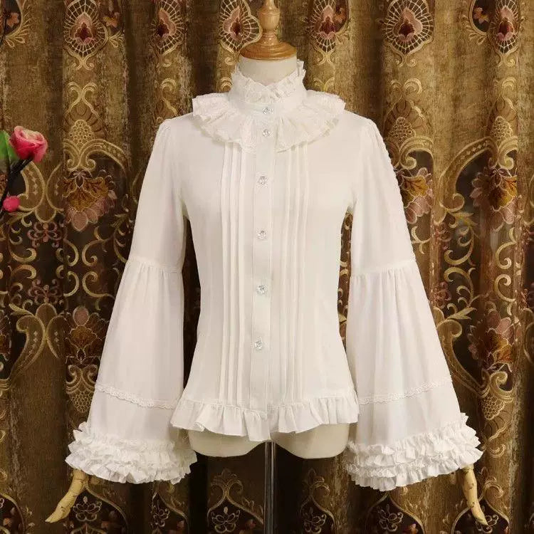 Sweetheart Dream Machine - Shape-Shifting Siren - Ruffle-Cuff Flare-Sleeve Blouse