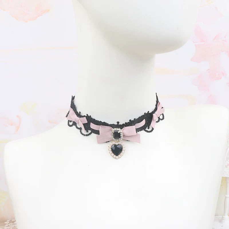 Independent Brand - Heart Pearl Bow - Necklaces, Bracelets and Collars with Heart Charms