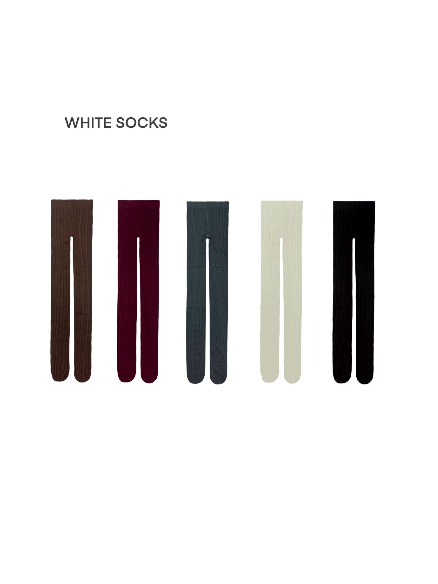White Socks - British Heart Jacquard - Patterned tights with a vertical heart motif.