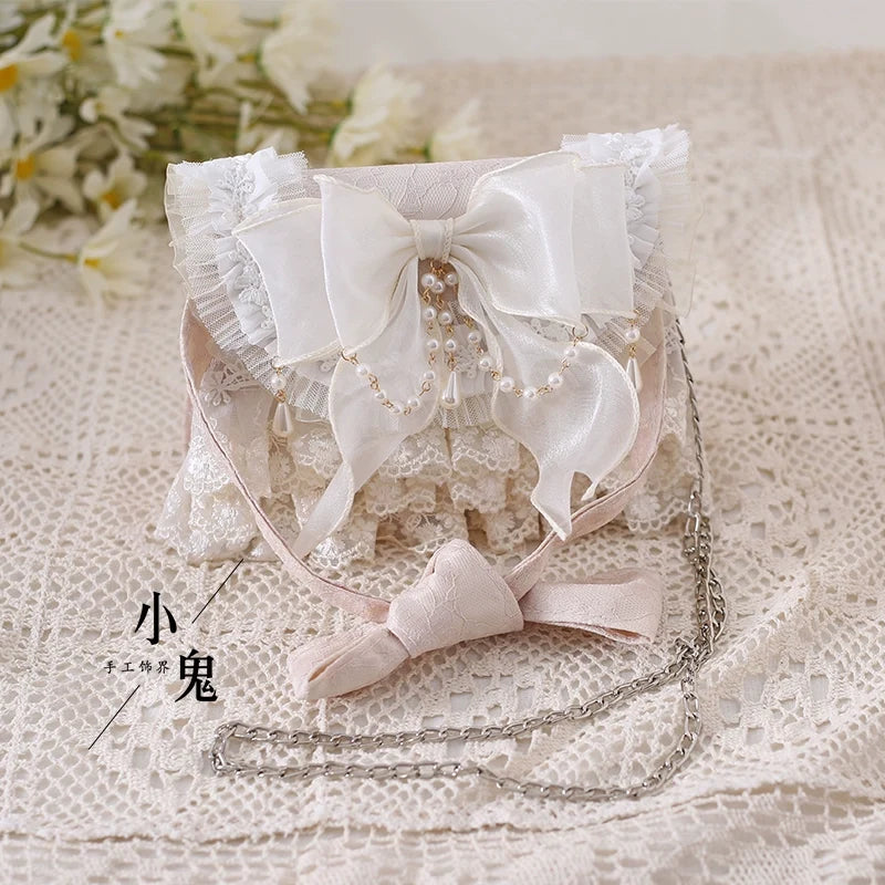 Xiaogui - Elegant Lolita Handbag Ivory Tea - Party Lolita Bag Bag