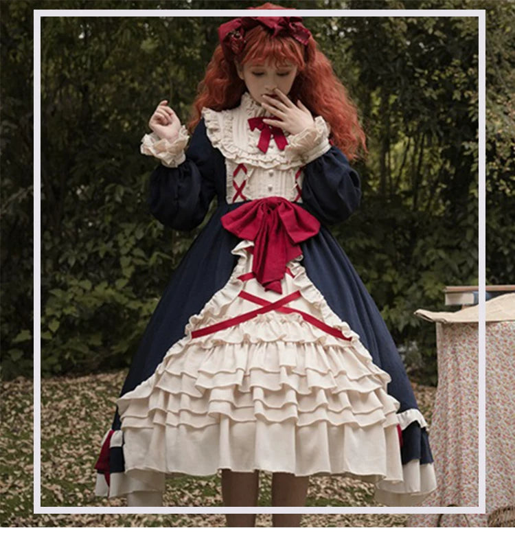 Yueele - Sweet Bow Spring - Plus-Size Sweet Lolita OP Dress - detail view 6
