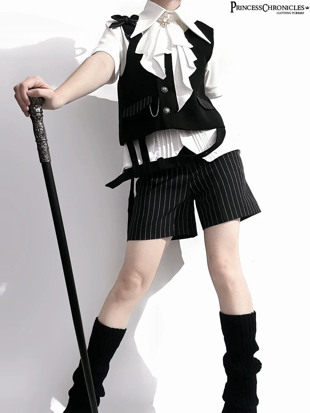 Princess Chronicles - The Dawn of Arrival - Ouji Lolita Fitted Blouse with Detachable Jabot