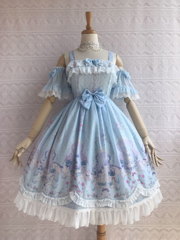 Yilia - Unicorn's Secret Garden Summer - Lolita JSK Dress JSK Dress