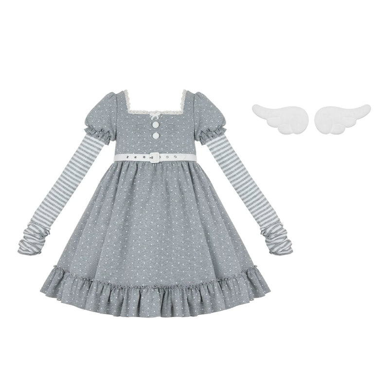 With PUJI - YUME - Sweet Lolita OP Dress, Print detail view 9