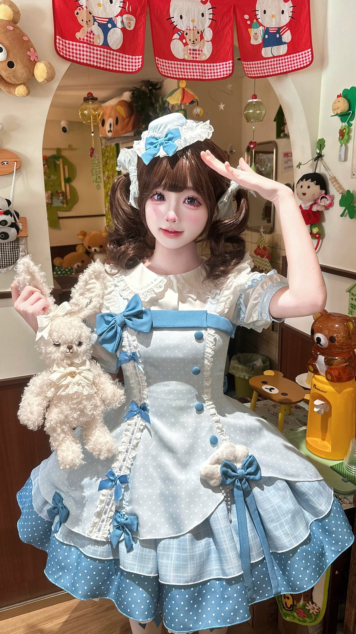 Sweetheart Dream - Glass Bottle - Blue JSK Dress Full Set