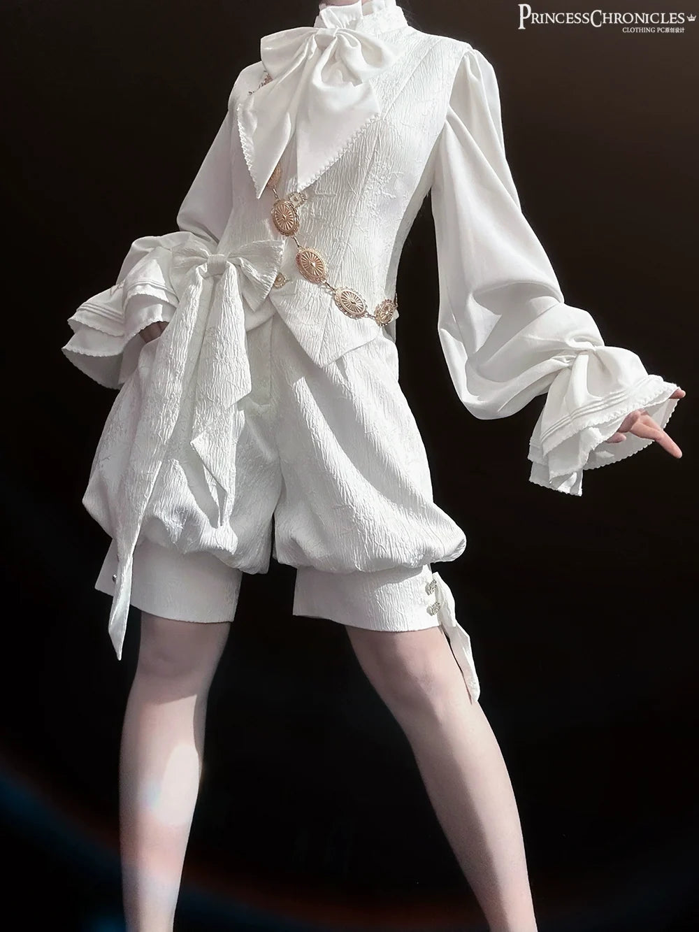 Princess Chronicles - Rabbit Hunting White Moonlight - Retro Ouji Lolita White Vest