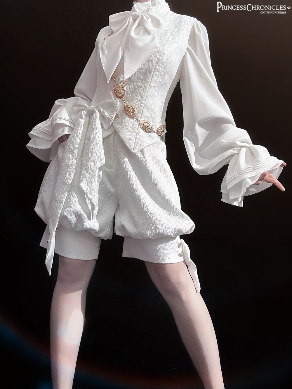 Princess Chronicles - Rabbit Hunting White Moonlight - Retro Ouji Lolita White Vest