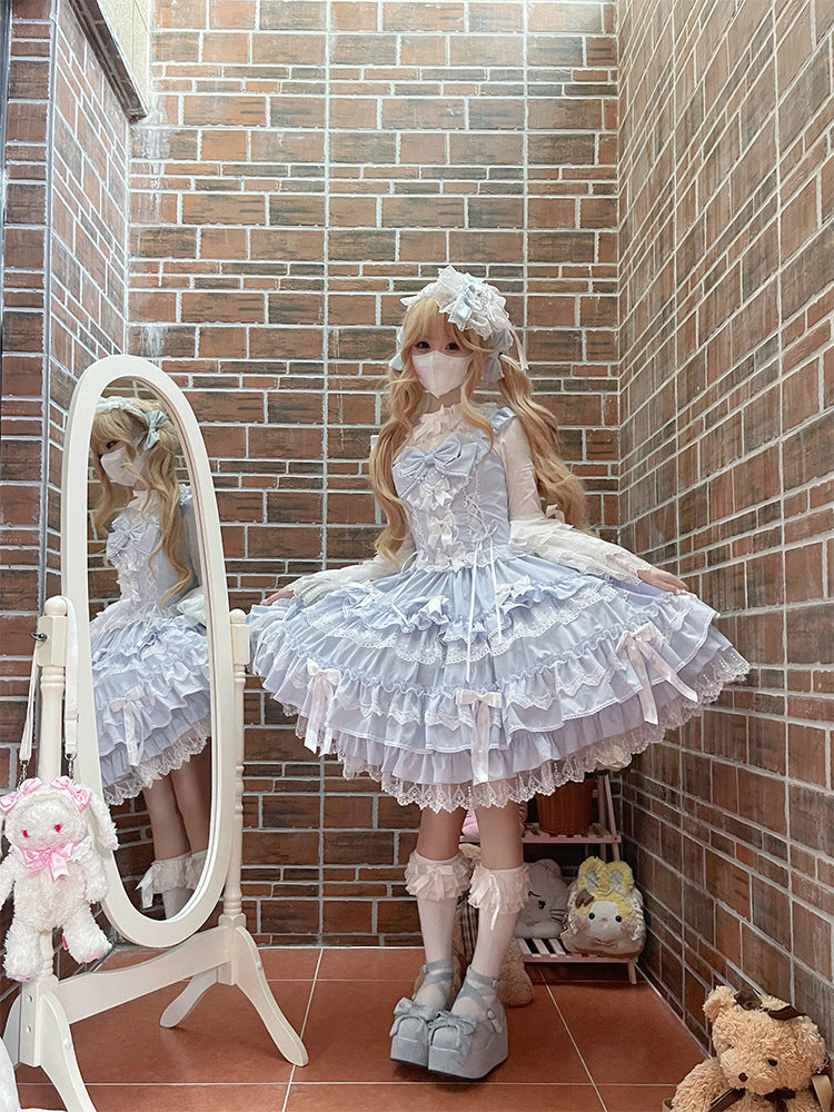 ZhiJinYuan - Love Notebook - Old School Lolita JSK Vintage Doll Tiered Dress