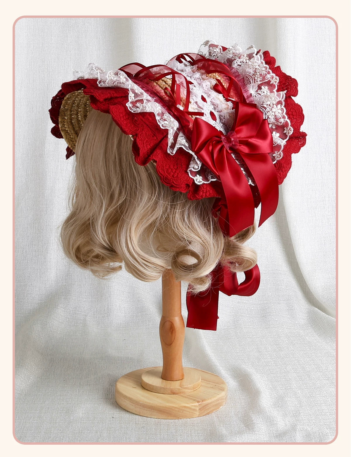 Stardust Rose - Rose Bow Collection - Headwear with red rose motifs