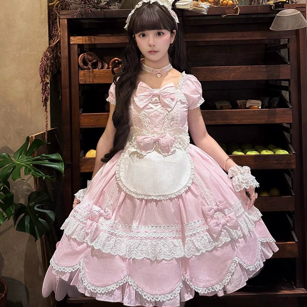 Miss Point - Vintage Petal Rabbit - Old School Lolita Headdress Suit With Bunny Ear