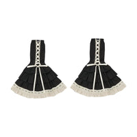 With PUJI - Sleeves Collection - Lolita Fashion Selection - Seventh Night Chapter Black Sleeve Pair, in stock / S
