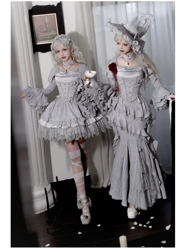 With PUJI - Twilight - Gothic Witch Lolita SK Suit Bodice Mermaid Dress