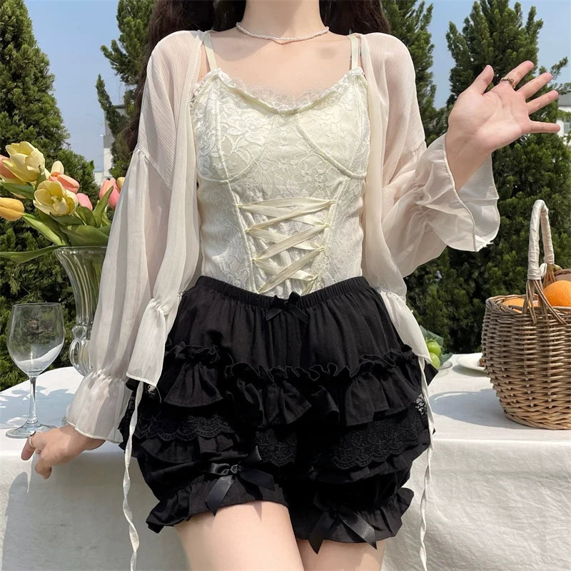 Sugar Girl - Daily Lolita Bloomers - Lace Leggings for Summer Wear Other Surprise