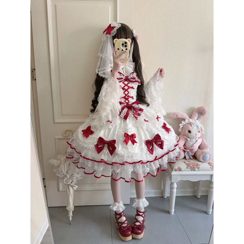 White Sugar Girl - Velvet Sweetheart - Sweet Lolita JSK dress