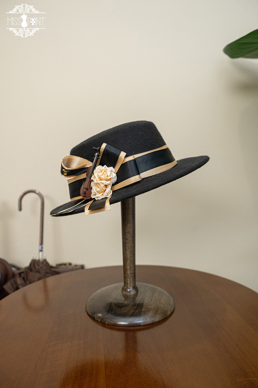 Miss Point - Elegant Lolita Top Hat - Golden Movement Lolita Hat