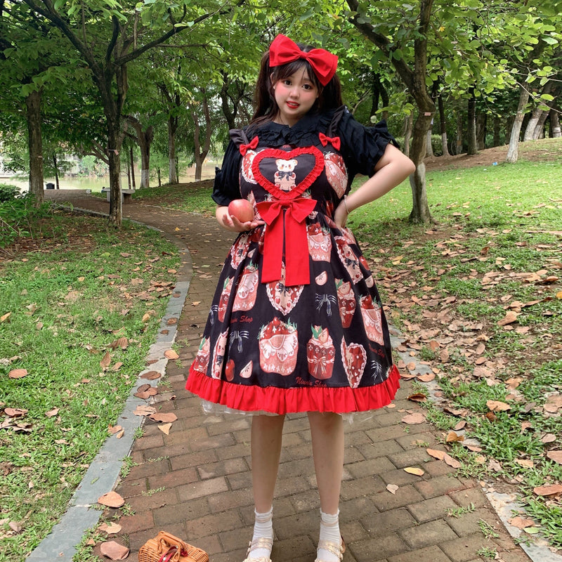 Niu Niu - Rainbow Cake - Plus Size Lolita Blouse Doll Collar Summer Shirt