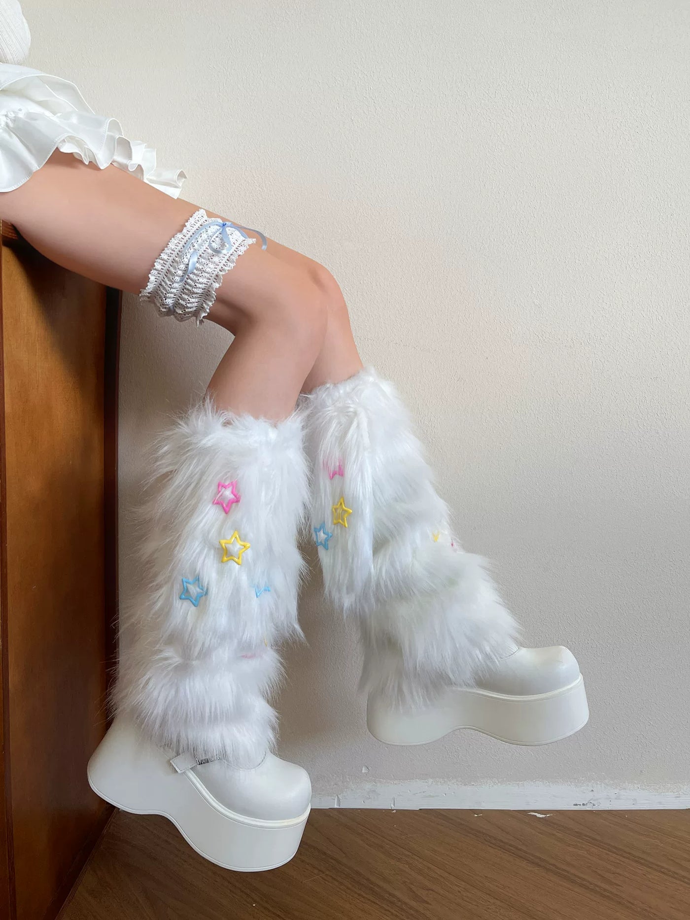 Sock Noble - Y2K Bunny-Ear - Fuzzy Leg Warmers or Thigh Garter