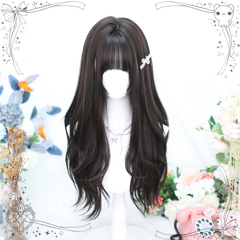 Dalao Home~Gentle Daily Lolita Long Curly Wig 2588 black tea (5-13) 16912:332946
