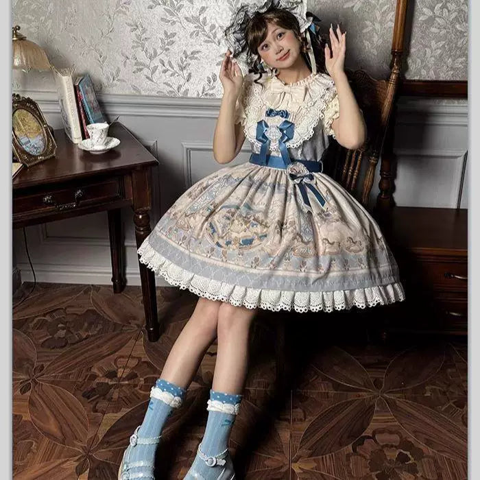 Sweetheart Dream Machine - Summer Doll - Short-Sleeve Lolita Blouse with Puff Sleeves