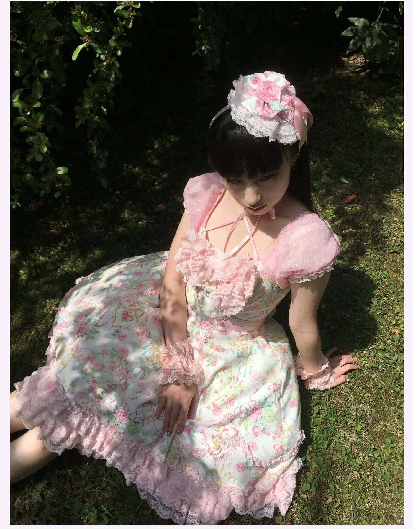 Tata Long Ear - Spring 2025 Floral Wall - JSK and OP Dresses with Tiered Lace Hems