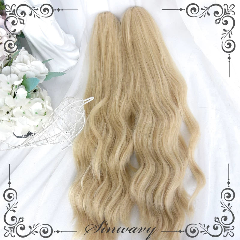 Platinum-blonde Lolita twin-tail wig - view 3