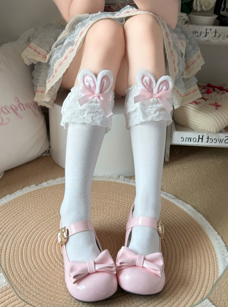 Fantasy Doll - Bunny-Ear Lace - Socks with Bunny-Ear Cuffs