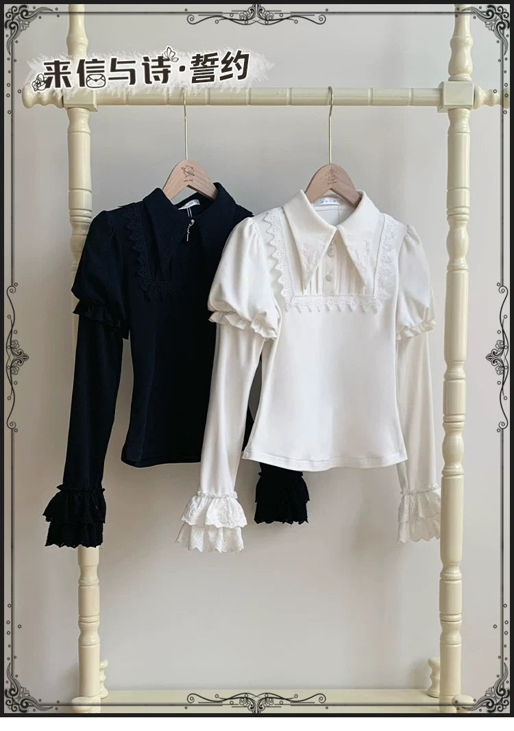 With PUJI - Pledge - Lolita Top, Knit Texture detail view 6