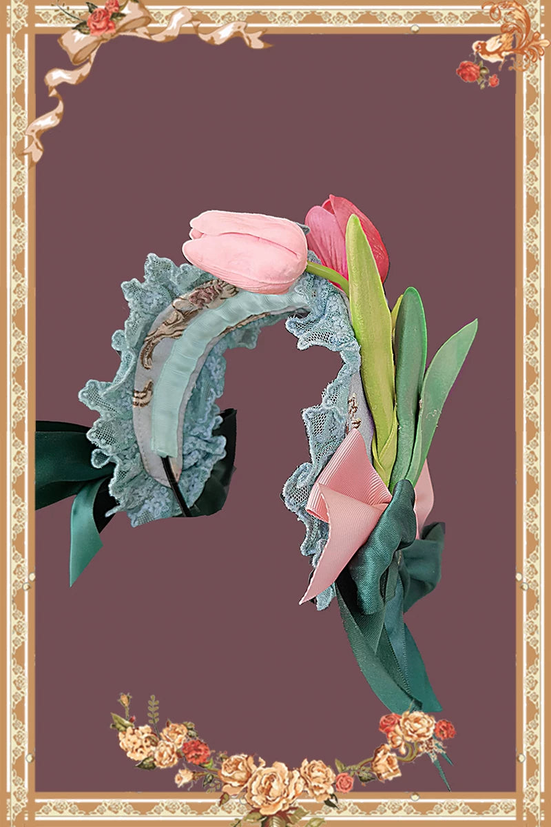Infanta - Floral & Velvet - Lolita Hair Accessories