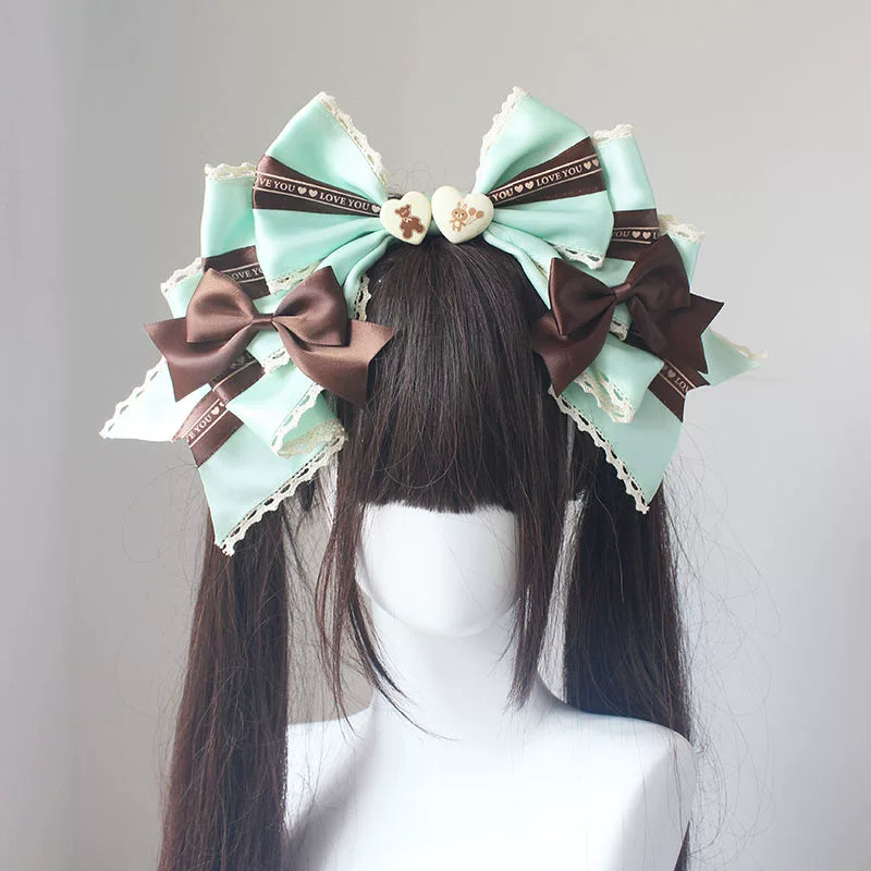 Deer Girl Handmade - Mint Chocolate Cake - Headwear with Cake and Bear-Ear Options
